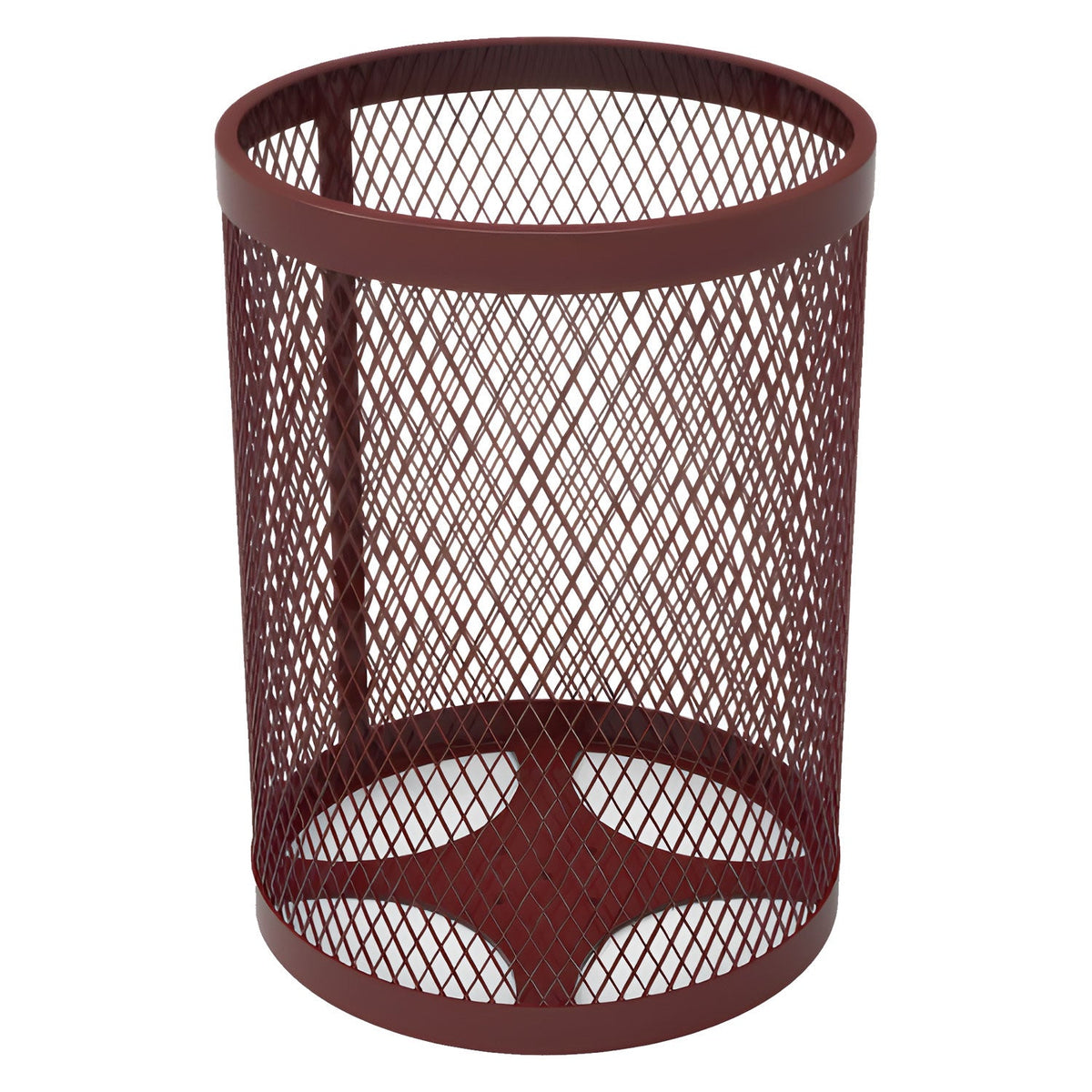 55 Gallon Trash Receptacle - Diamond Pattern - Crowd Control Warehouse