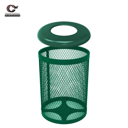 55 Gallon Trash Receptacle - Diamond Pattern - Crowd Control Warehouse