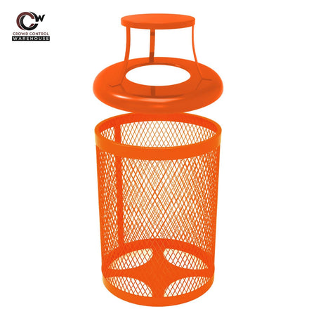 55 Gallon Trash Receptacle - Diamond Pattern - Crowd Control Warehouse