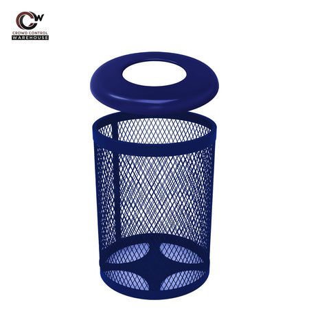 55 Gallon Trash Receptacle - Diamond Pattern - Crowd Control Warehouse