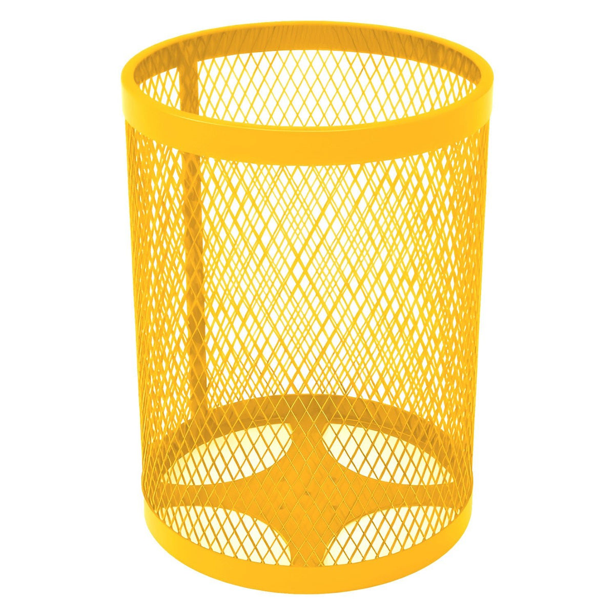 55 Gallon Trash Receptacle - Diamond Pattern - Crowd Control Warehouse