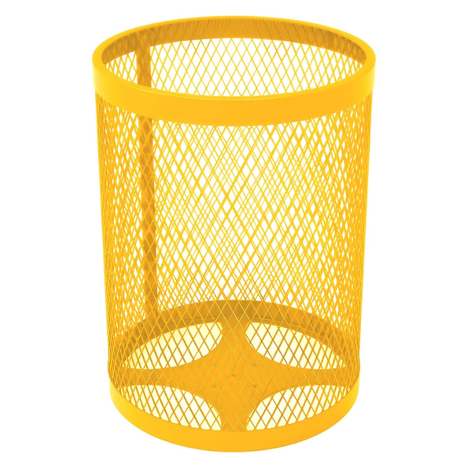 55 Gallon Trash Receptacle - Diamond Pattern - Crowd Control Warehouse