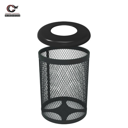 55 Gallon Trash Receptacle - Diamond Pattern - Crowd Control Warehouse