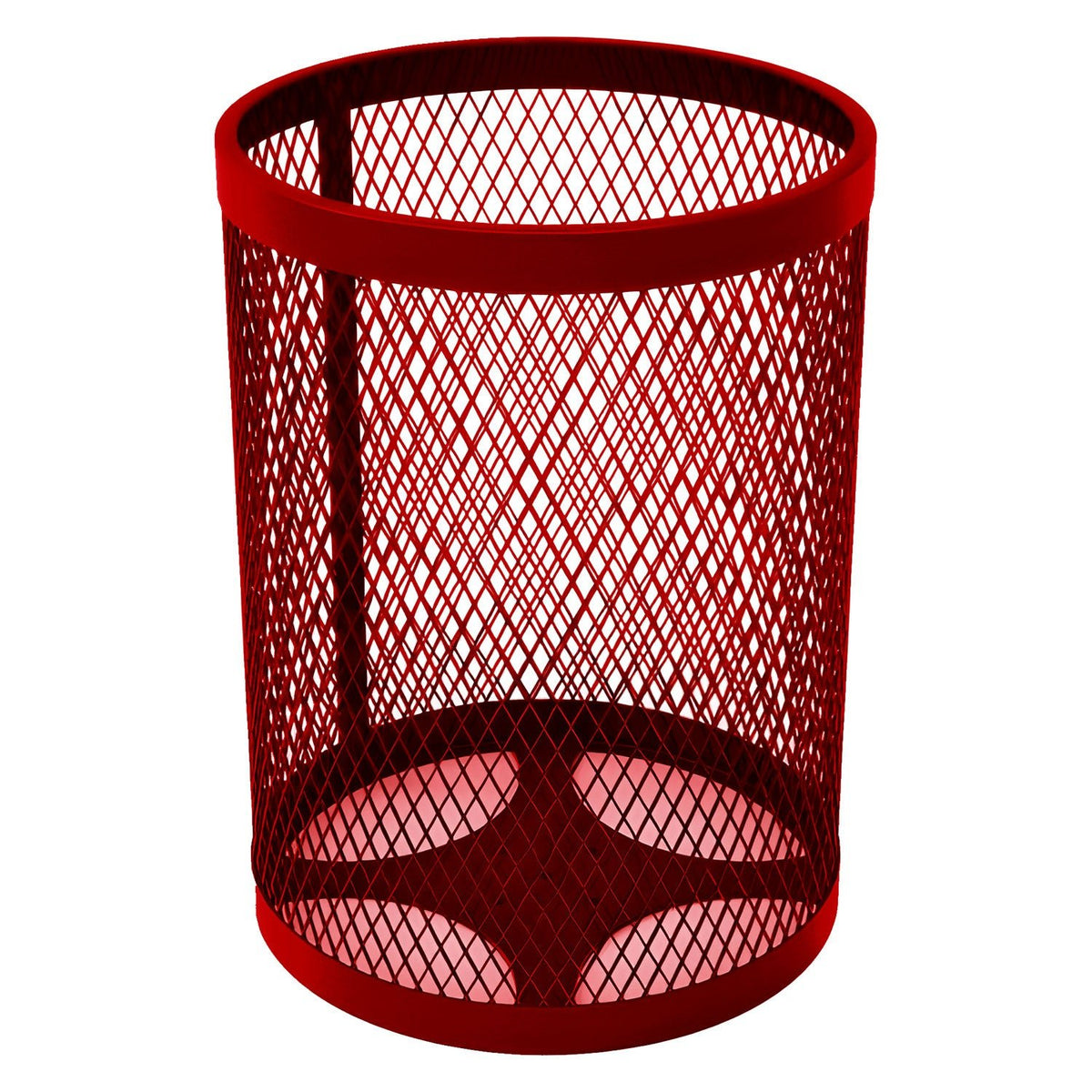 55 Gallon Trash Receptacle - Diamond Pattern - Crowd Control Warehouse