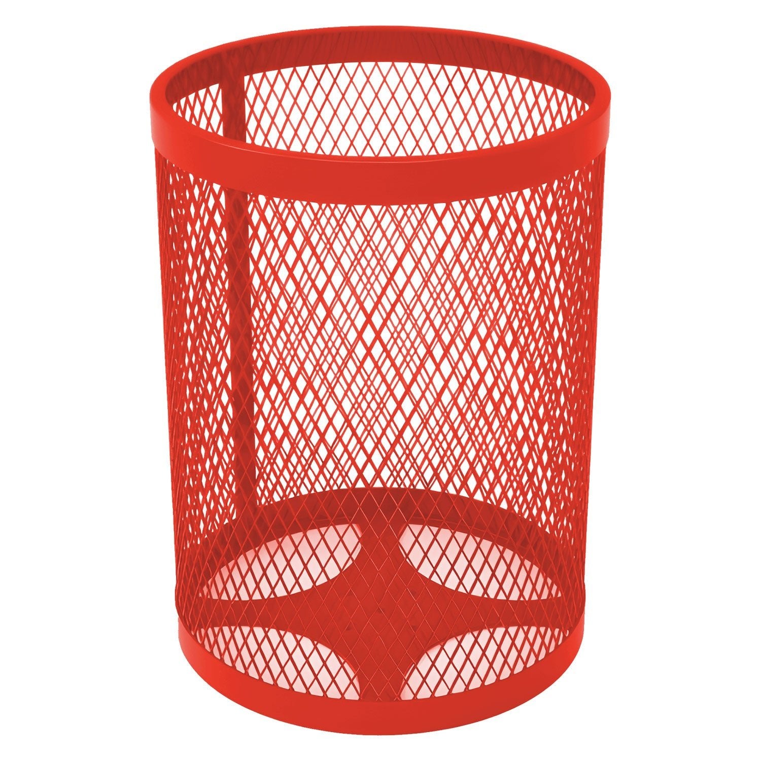 55 Gallon Trash Receptacle - Diamond Pattern - Crowd Control Warehouse