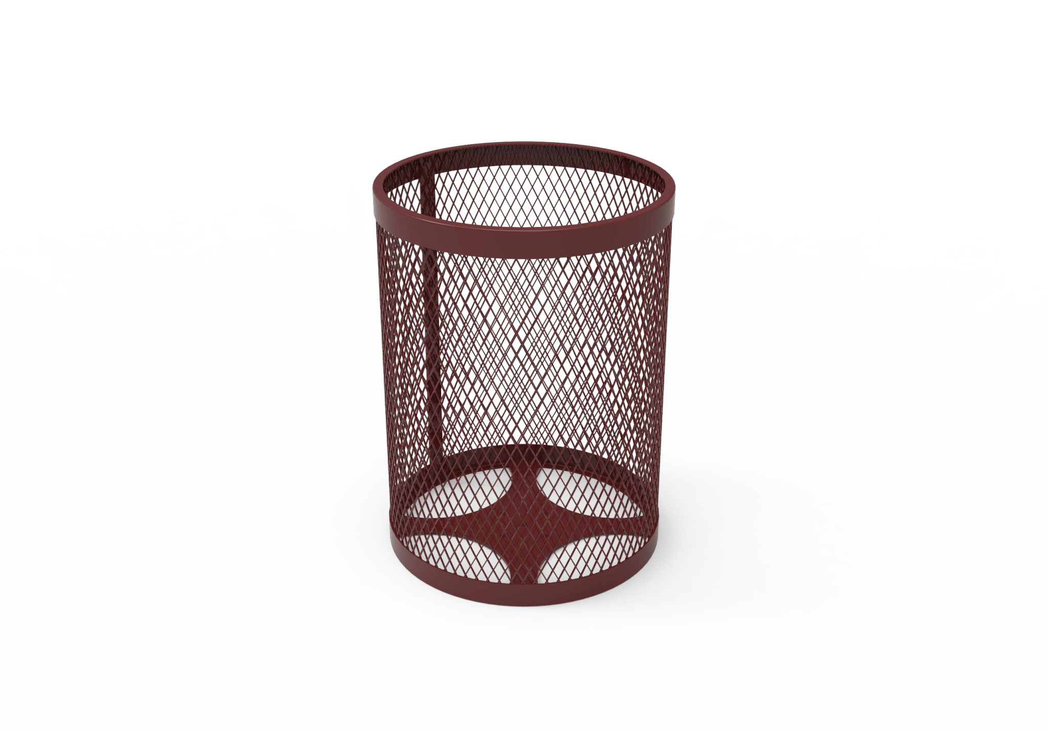 55 Gallon Trash Receptacle - Diamond Pattern - Crowd Control Warehouse