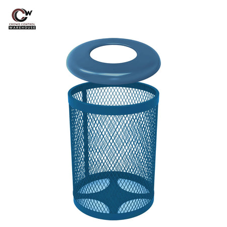 55 Gallon Trash Receptacle - Diamond Pattern - Crowd Control Warehouse