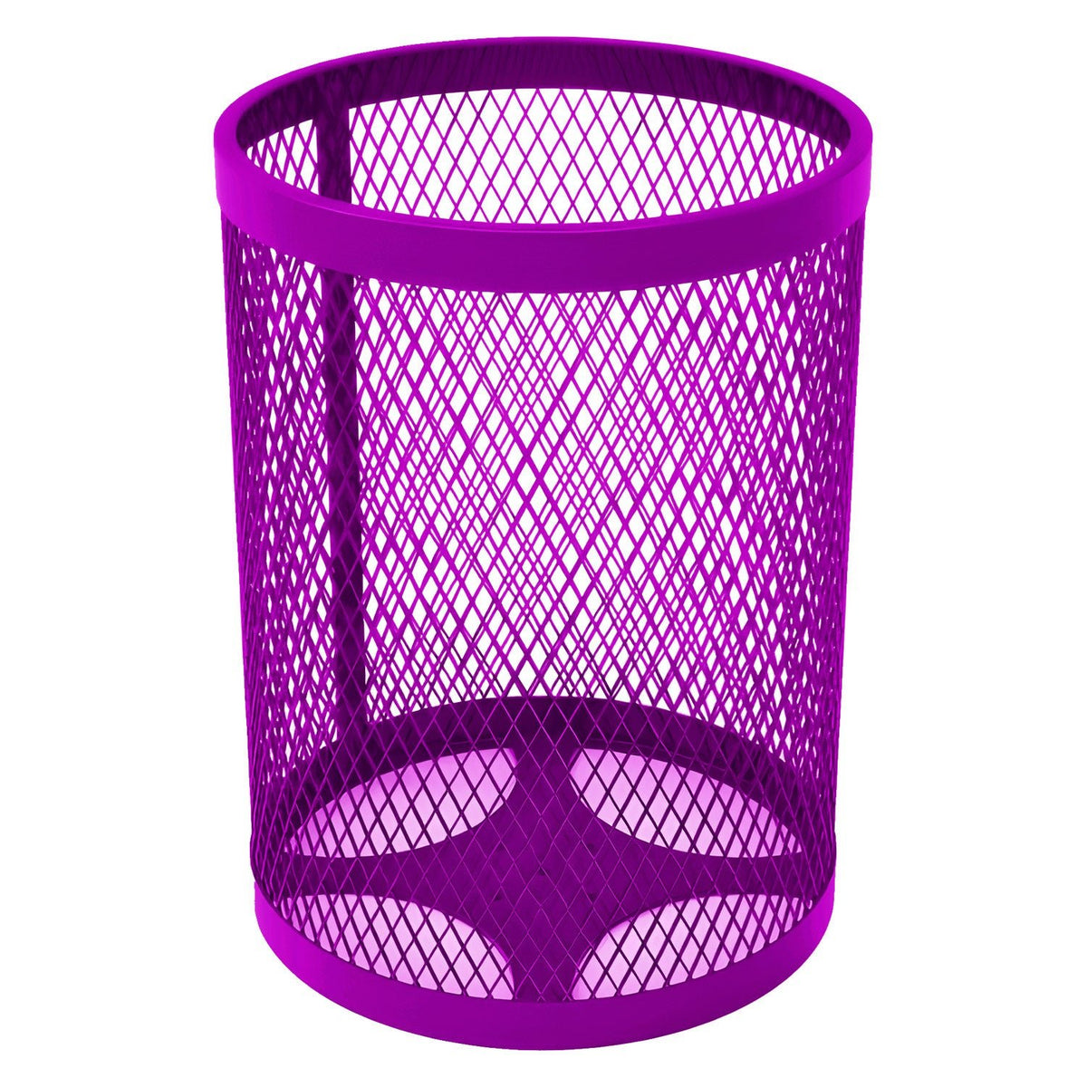 55 Gallon Trash Receptacle - Diamond Pattern - Crowd Control Warehouse