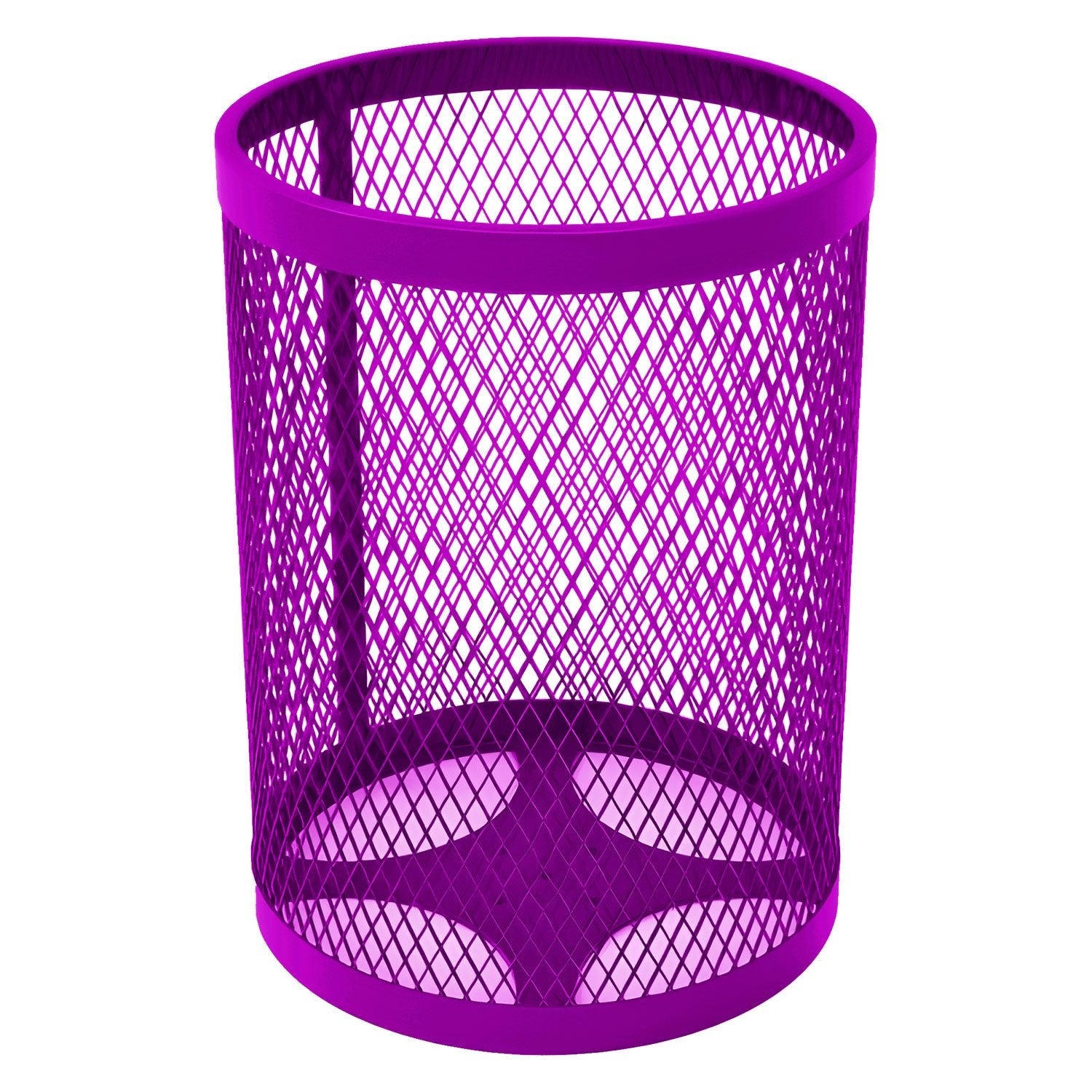 55 Gallon Trash Receptacle - Diamond Pattern - Crowd Control Warehouse