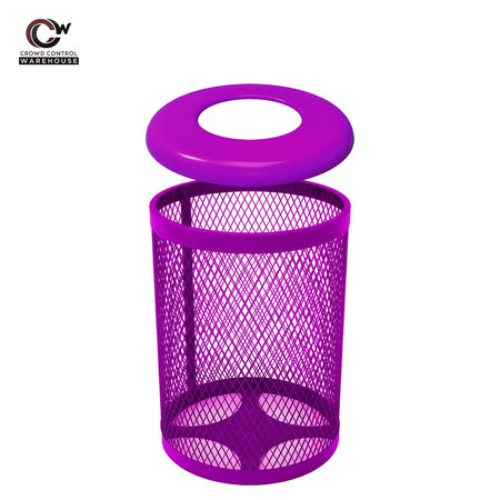 55 Gallon Trash Receptacle - Diamond Pattern - Crowd Control Warehouse