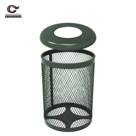 55 Gallon Trash Receptacle - Diamond Pattern - Crowd Control Warehouse