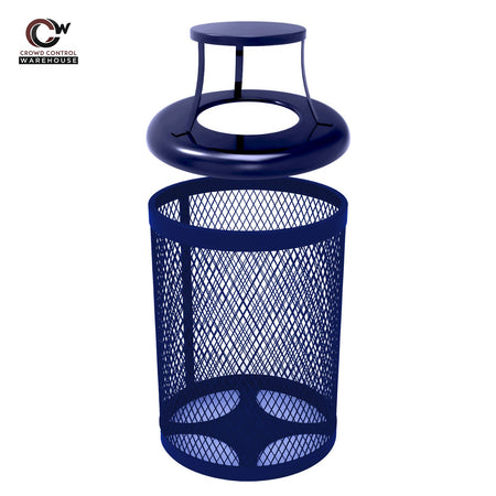 55 Gallon Trash Receptacle - Diamond Pattern - Crowd Control Warehouse