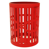 55 Gallon Trash Receptacles - Slatted Steel - Crowd Control Warehouse