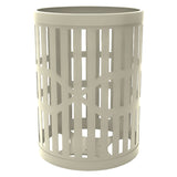 55 Gallon Trash Receptacles - Slatted Steel - Crowd Control Warehouse