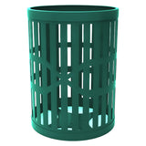 55 Gallon Trash Receptacles - Slatted Steel - Crowd Control Warehouse