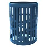 55 Gallon Trash Receptacles - Slatted Steel - Crowd Control Warehouse