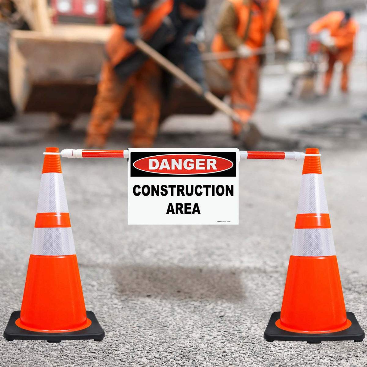 6 ft – 10 ft Retractable Traffic Cone Bar, Box of 20 - Crowd Control Warehouse