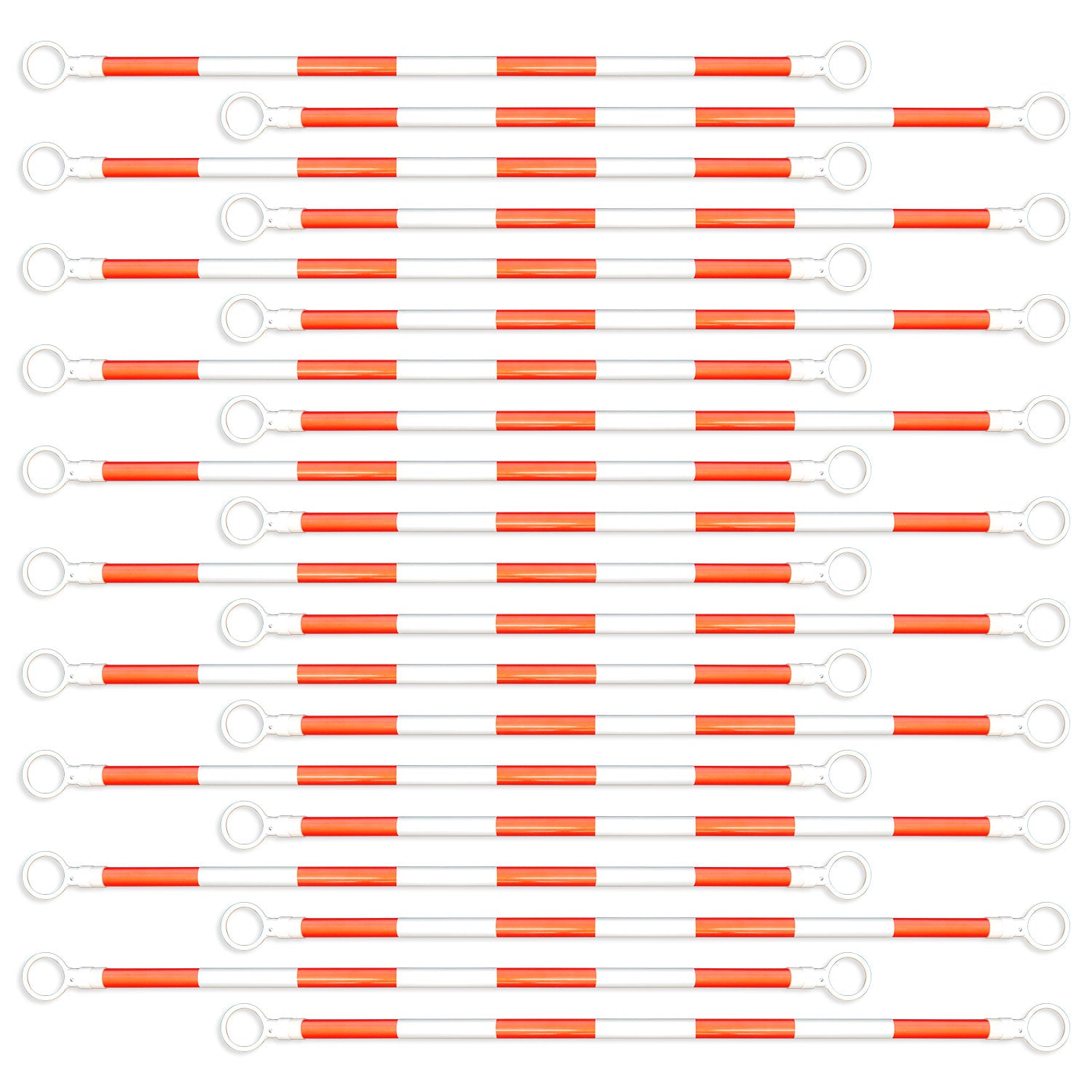 6 ft – 10 ft Retractable Traffic Cone Bar, Box of 20 - Crowd Control Warehouse