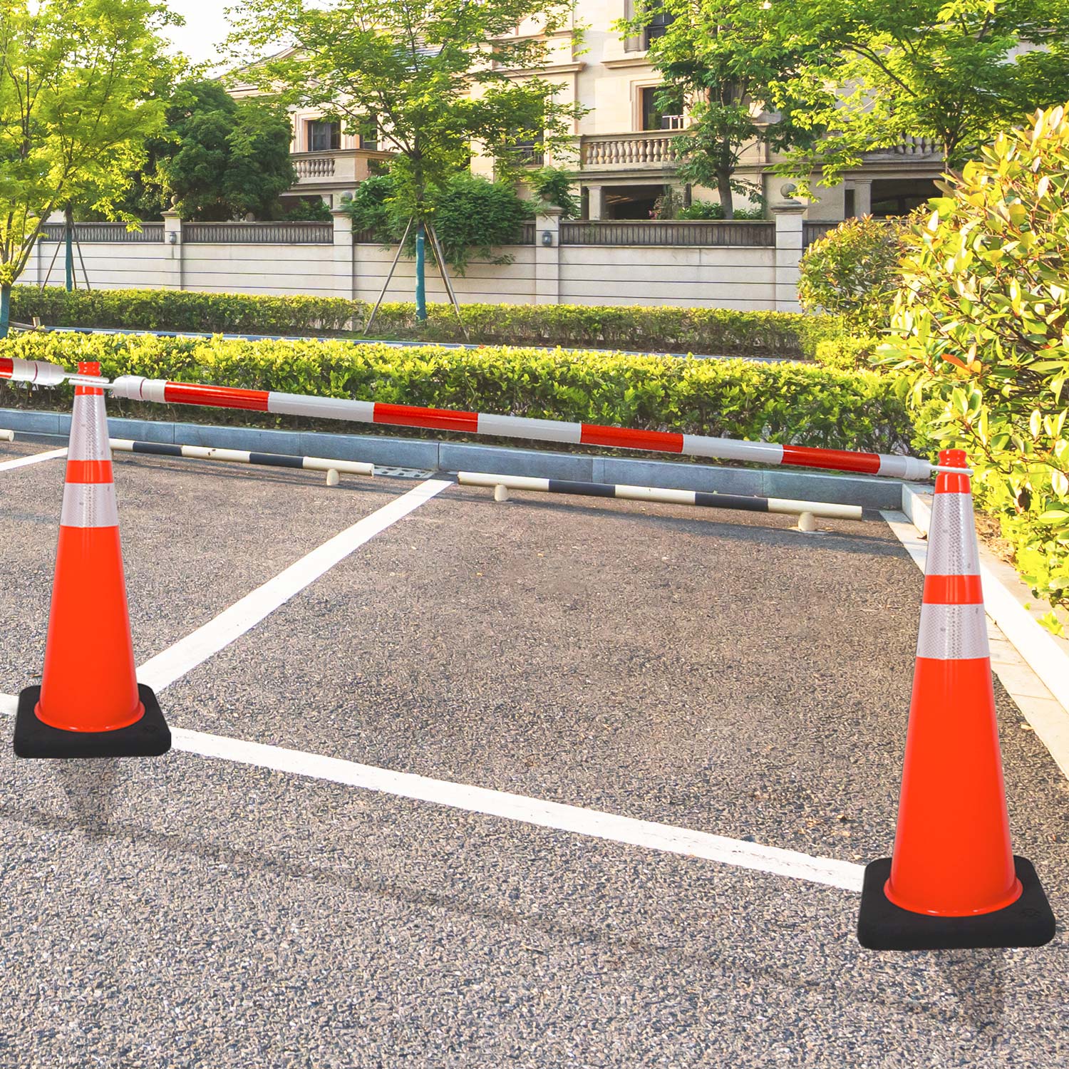 6 ft – 10 ft Retractable Traffic Cone Bar, Box of 20 - Crowd Control Warehouse