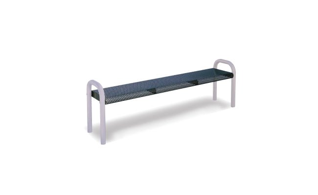 6 Ft. Backless Metal Park Bench with Arms - Crowd Control Warehouse