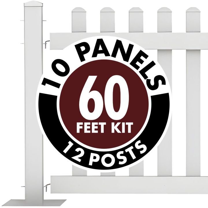 60' White Picket Event Fencing Kit - Portable Crowd Control Barrier - Crowd Control Warehouse