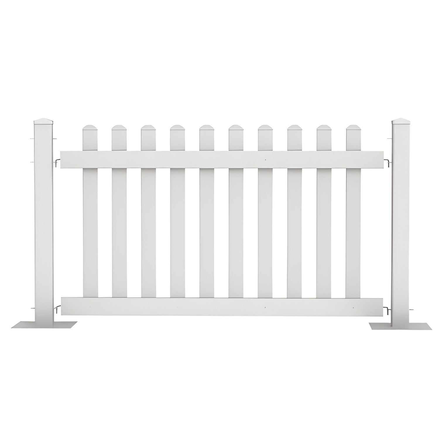 60' White Picket Event Fencing Kit - Portable Crowd Control Barrier - Crowd Control Warehouse