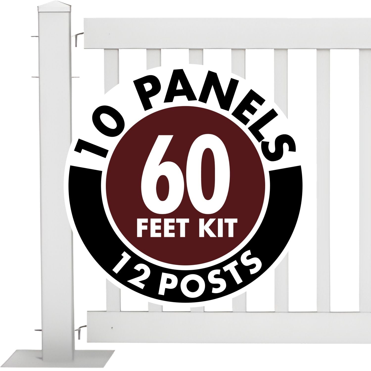 60' White Traditional Event Fencing Kit - Portable Crowd Control Barrier - Crowd Control Warehouse