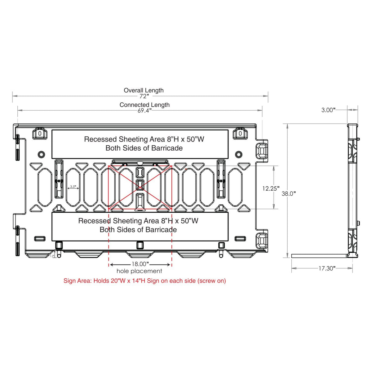 72" ADA Compliant Barricade System - Pedestrian & Crowd Control - Crowd Control Warehouse