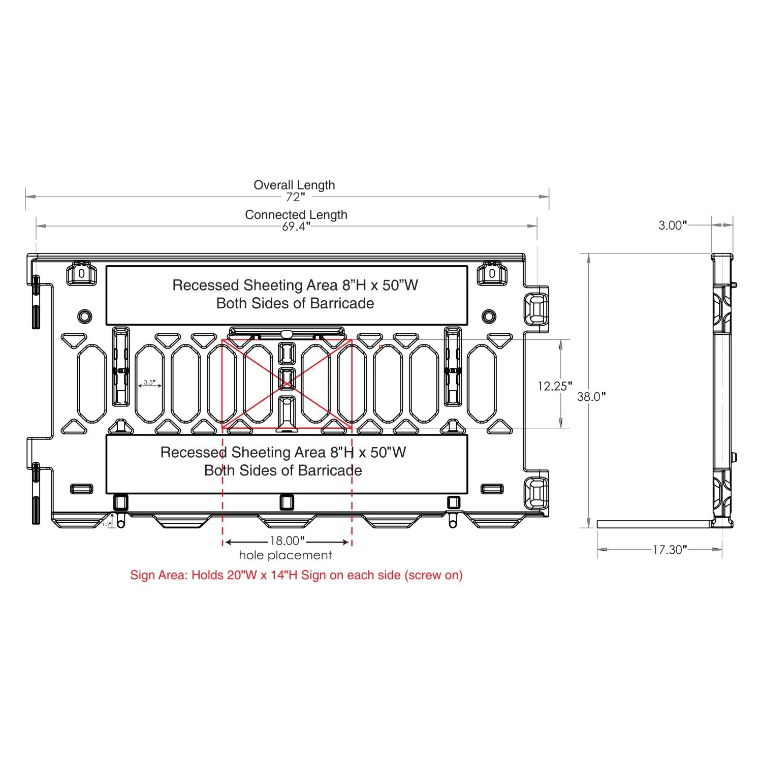 72" ADA Compliant Barricade System - Pedestrian & Crowd Control - Crowd Control Warehouse