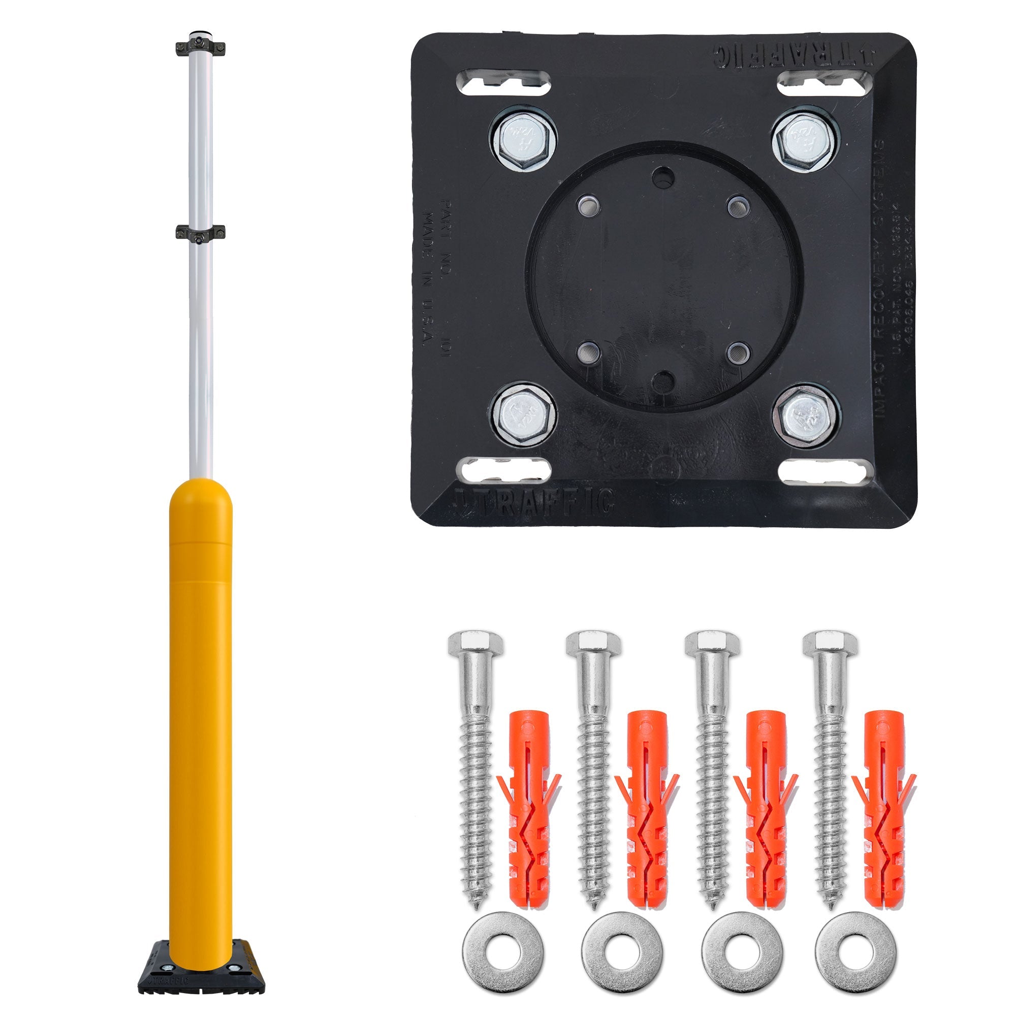 78" Flex Sign Post with Fixed Base - Crowd Control Warehouse