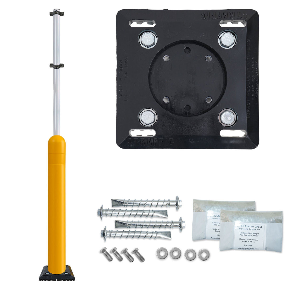 78" Flex Sign Post with Fixed Base - Crowd Control Warehouse