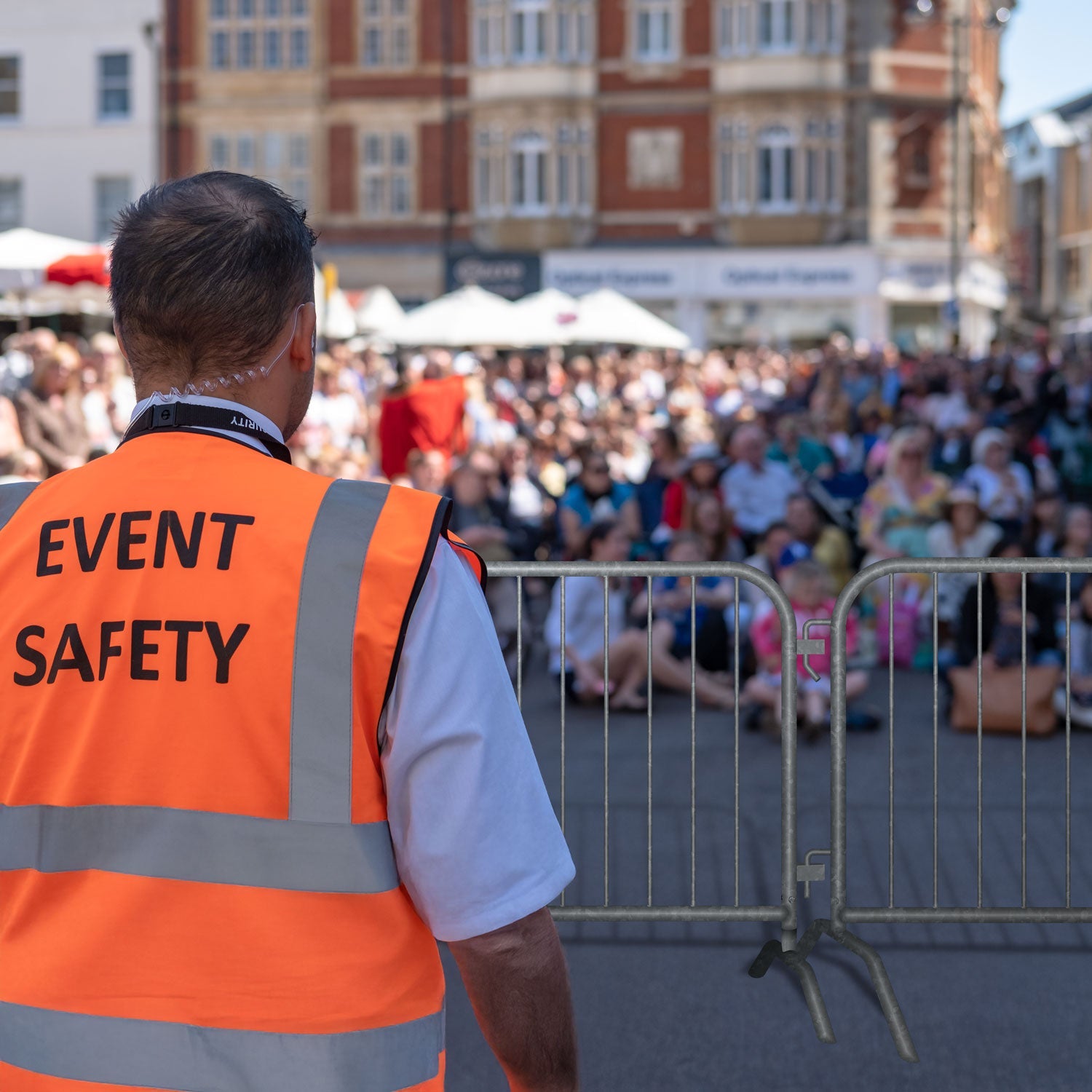 8.5 Ft Hot - Dipped Galvanized Steel Barricade - Crowd Control Warehouse