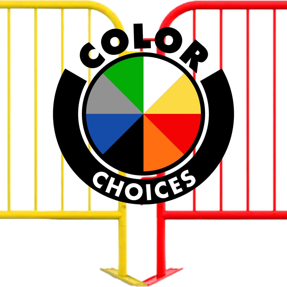 8.5 Ft Powder-Coated Steel Barricade - Available in Multiple Colors ...