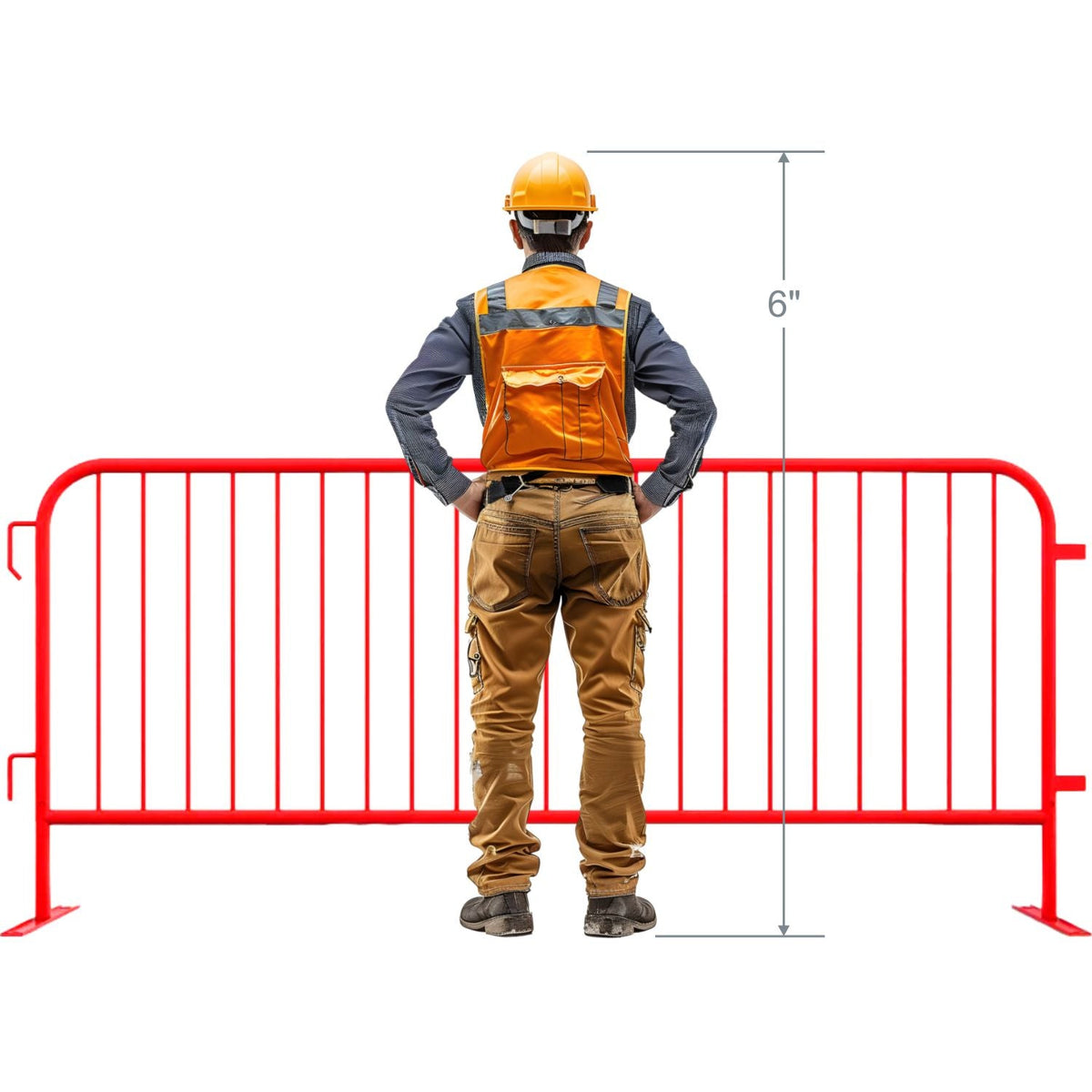 8.5 Ft Powder - Coated Steel Barricade - Crowd Control Warehouse