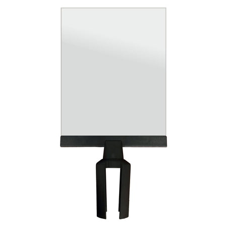 8.5x11 Clear Paper Sign Holder for Retractable Belt Barriers - Crowd Control Warehouse