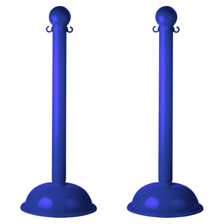 Heavy Duty Plastic Stanchion Posts and Chain Kit with (6) Posts and 50 Ft. of Chain