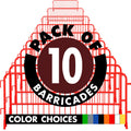 10 Pack - 8.5 Ft Powder-Coated Steel Barricades
