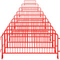 10 Pack - 8.5 Ft Powder-Coated Steel Barricades