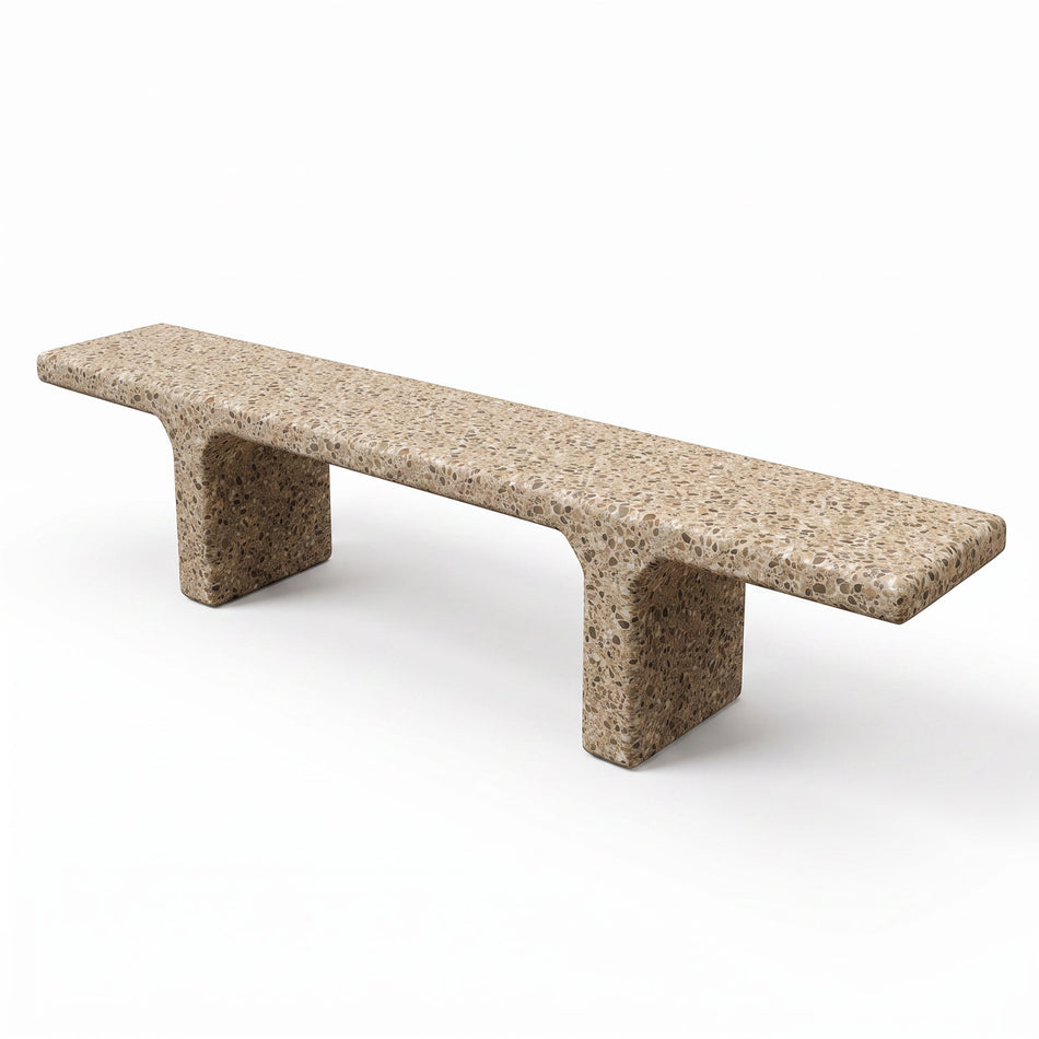 7 Ft Basic Rectangular Concrete Backless Memorial Bench