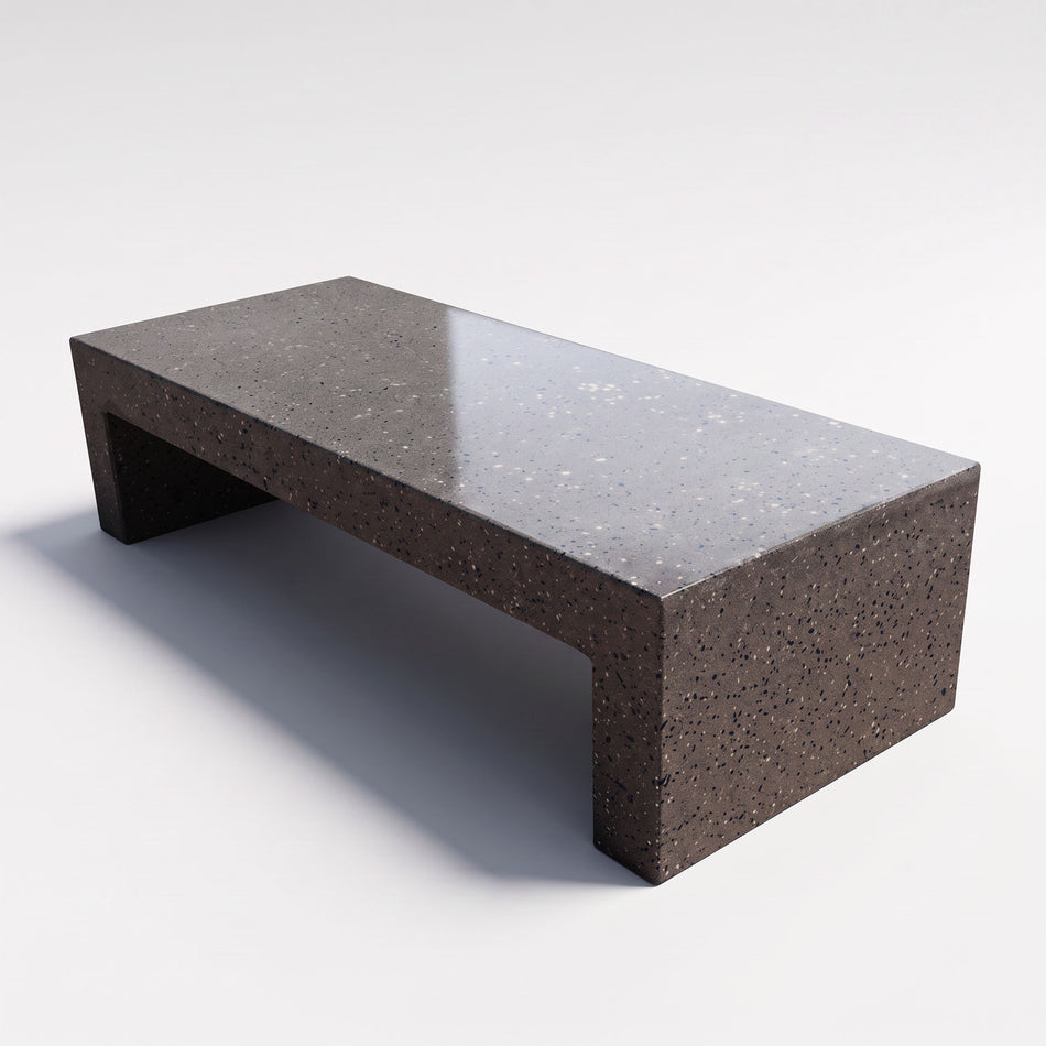 6.5 Ft. Basic Rectangular Modern Backless Concrete Park Bench