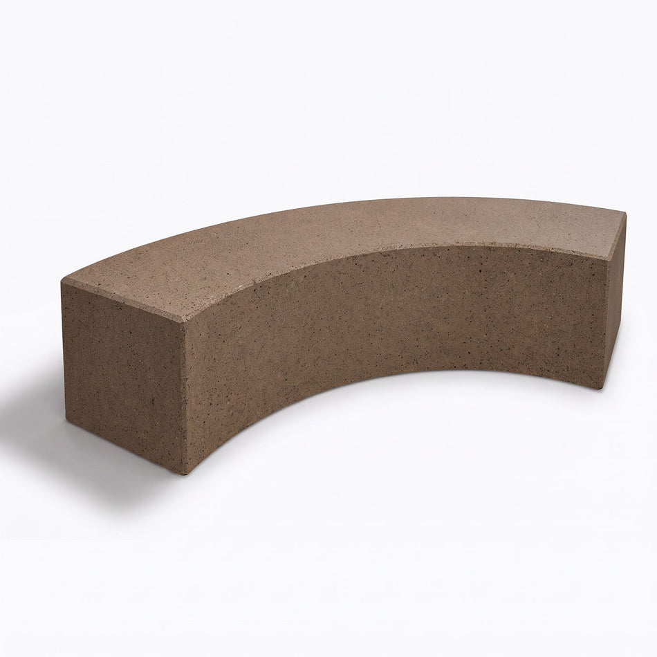 Basic Modern 74 in. Curved Concrete Park Bench
