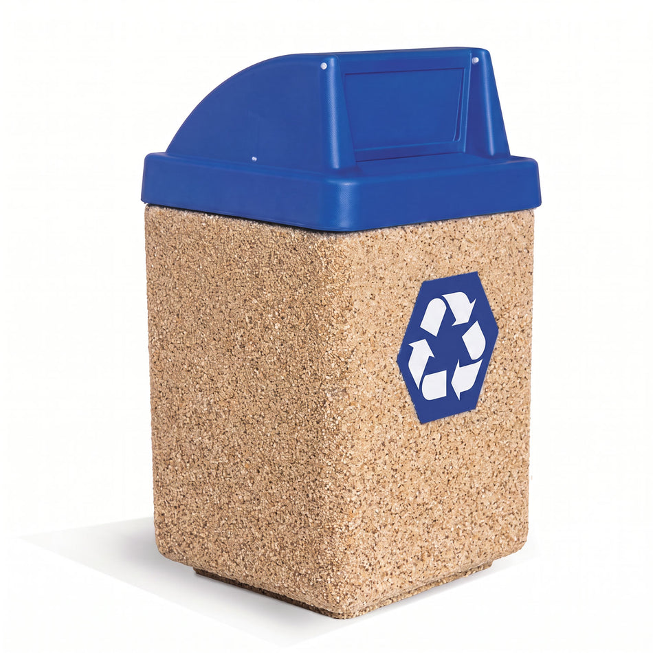Concrete Recycling Waste Container - 53 Gallon Capacity