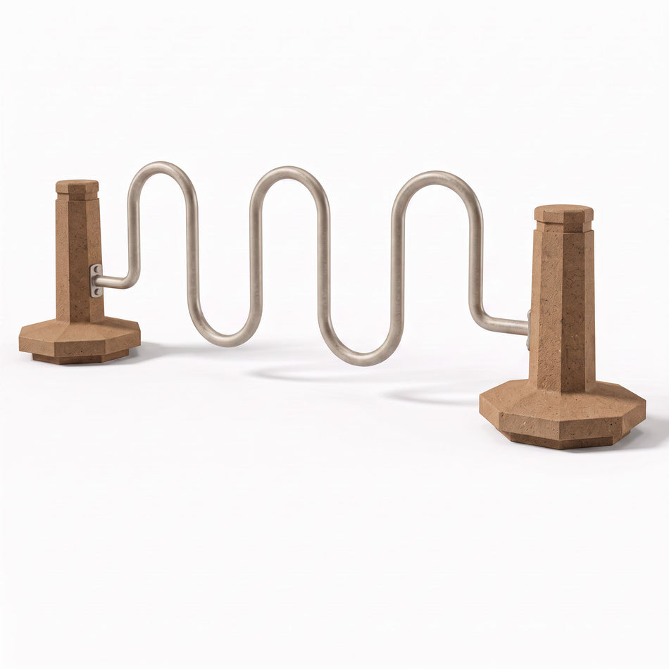 Portable Bollard Style Concrete Metal Bike Rack