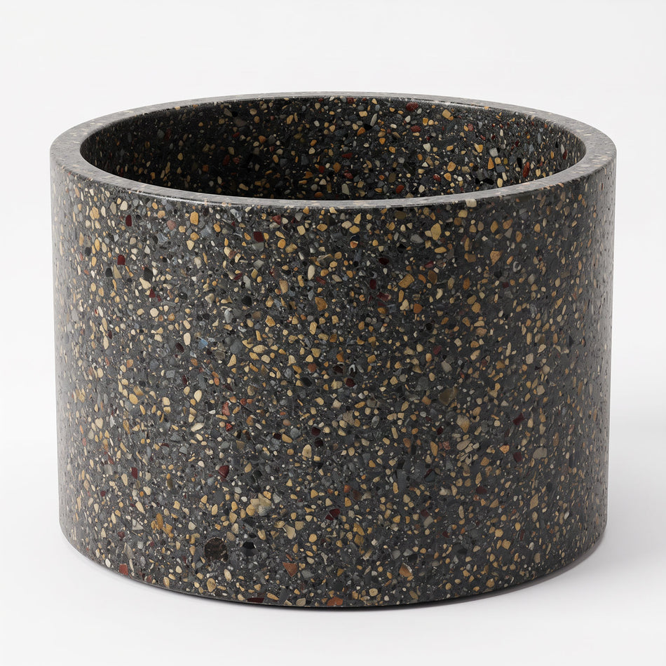Modern Medium Round Concrete Planter - 48 in. x 36 in.