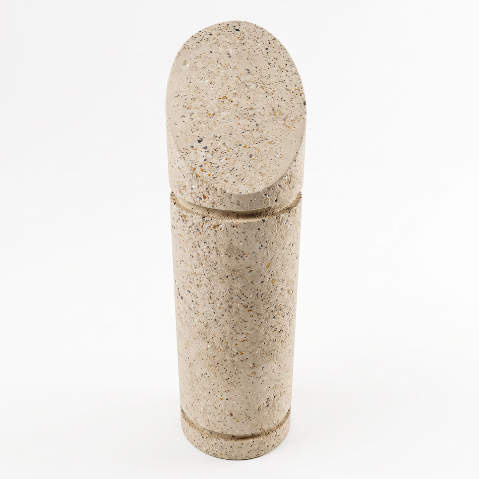Cylindrical Bollard with Beveled Top and Reveal Line