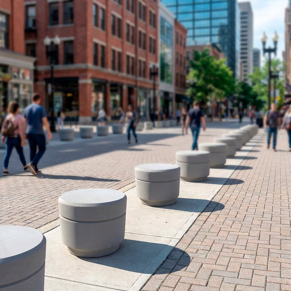 Security Bench Bollard with Reveal Line