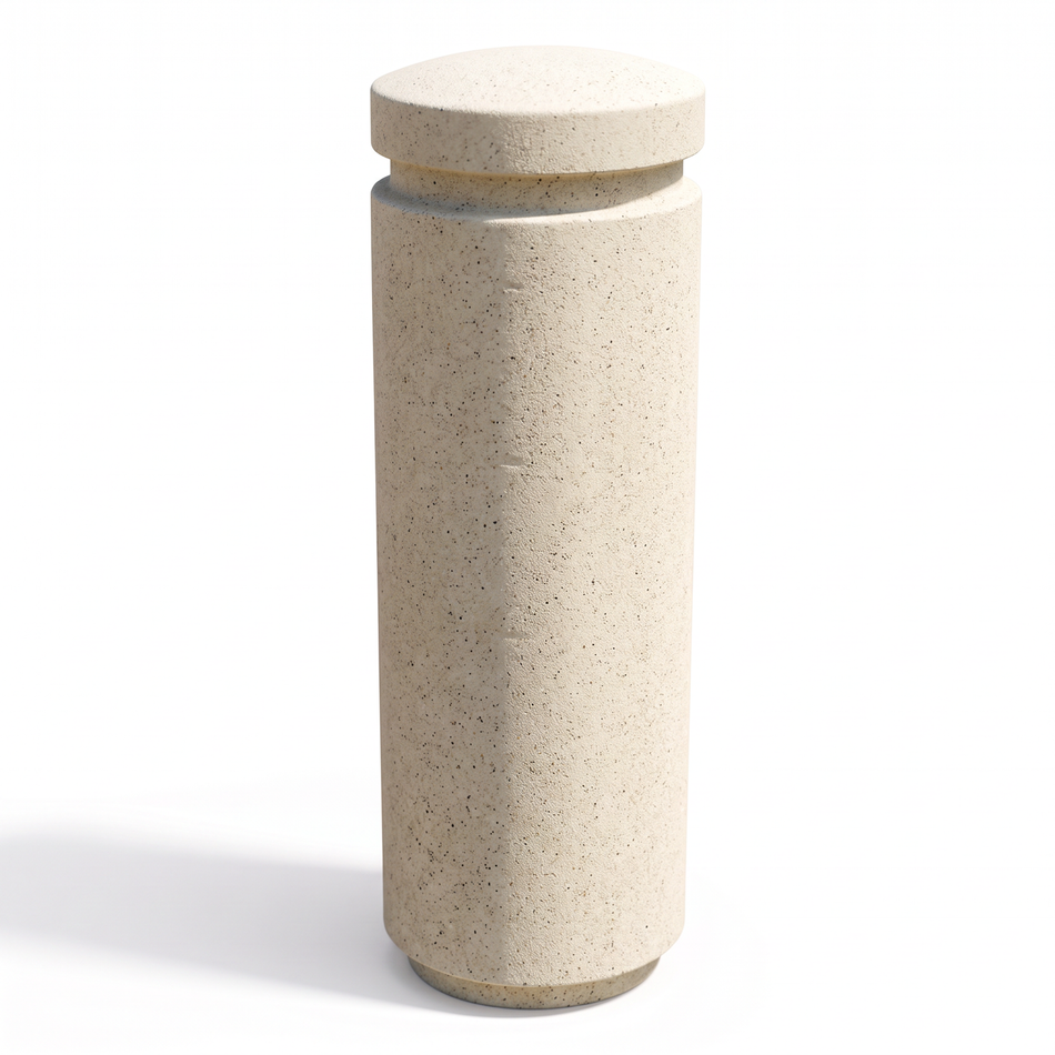 Cylindrical Bollard With Wide Reveal Line
