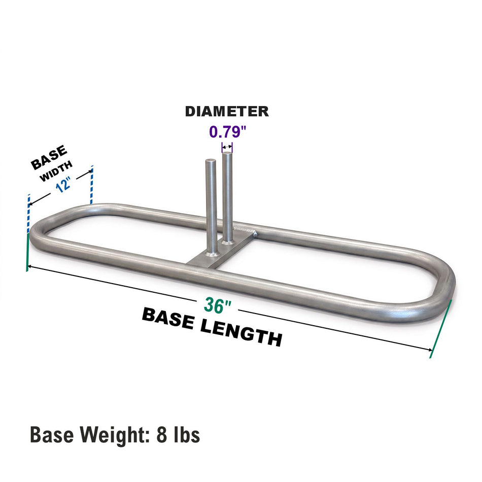 6x12 Chain Link Fence Base Stand - Heavy Duty Steel