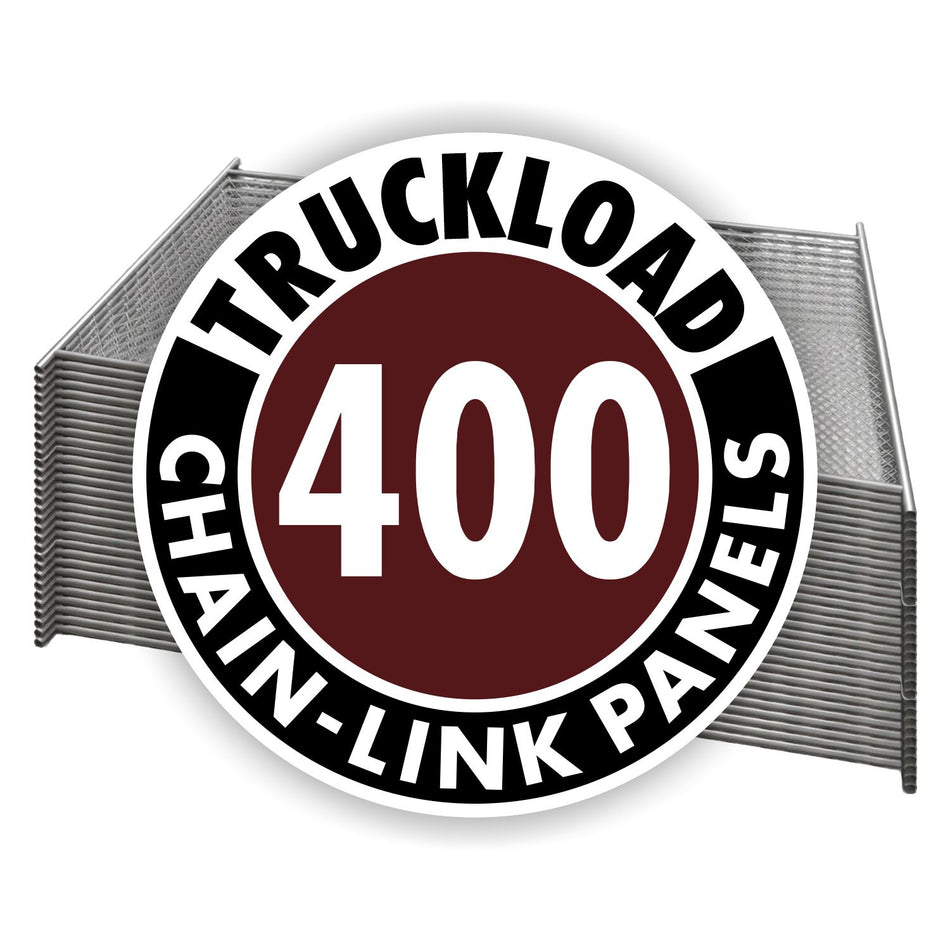 400-Panel Truckload of 6' x 12' Galvanized Chain Link Fence Panels