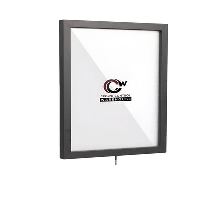 Post Top Sign Frame for CCW Series Retractable Belt Barriers